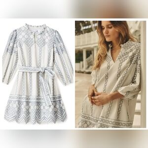 CAROLINA NANTUCKET - Leora Mini Dress, Optic White, Size Medium